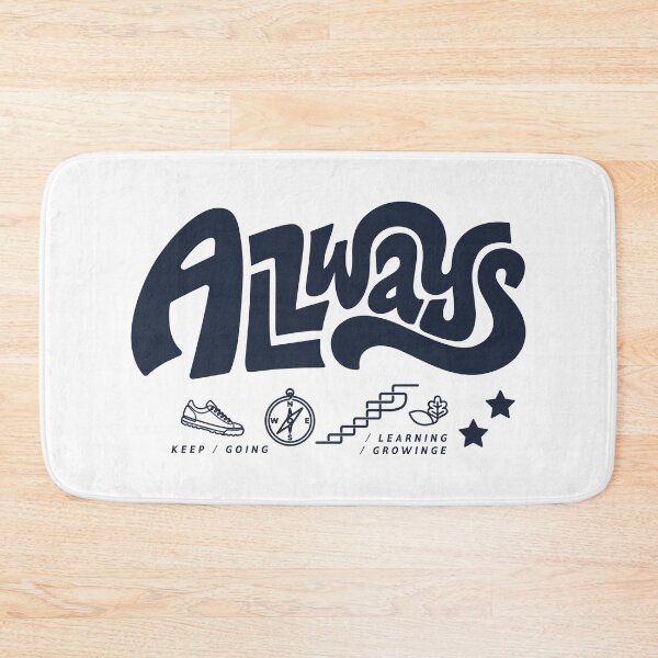 Item preview, Always Keep Going Learning Growing Retro Yellow Typography designed and sold by REDDcool.