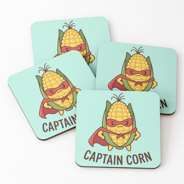 Item preview, Captain Corn Superhero Vegetable Funny Food designed and sold by Amir Faysal.