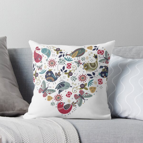 Item preview, Nordic Style With Birds, Flowers and Butterflies designed and sold by InspiredPamjoy.