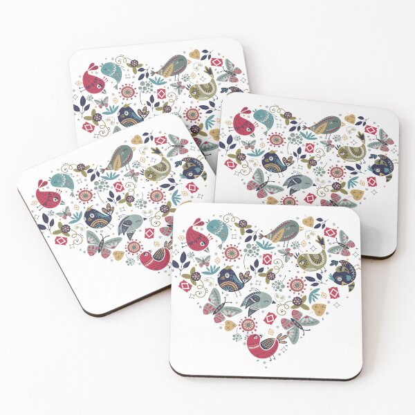 Item preview, Nordic Style With Birds, Flowers and Butterflies designed and sold by InspiredPamjoy.