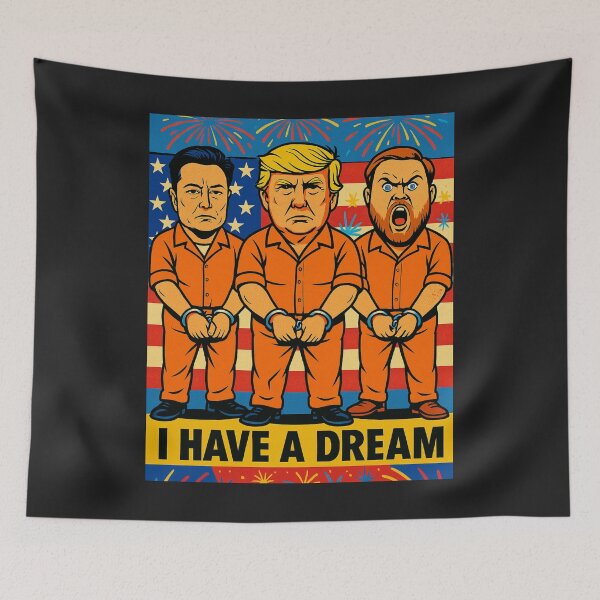 Artikelvorschau, Satirisches Trio Trump Musk DiVens entworfen und verkauft von Voodoo Store Paranormal Collections.