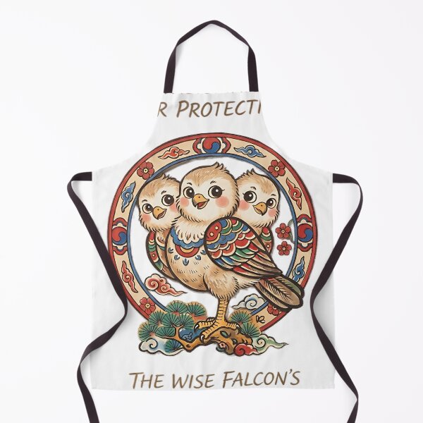 Item preview, Three-Headed Guardian Hawk Korean Folk Art – Protective Minhwa Charm designed and sold by K-Tradition.