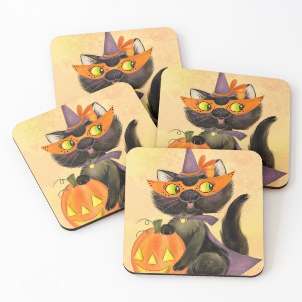 Item preview, Retro Cats October kitty designed and sold by Ash Evans.