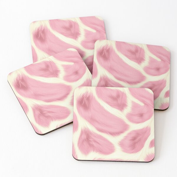 Item preview, Pink Fluffy Faux Fur Giraffe Pattern Cute Aesthetic Soft Fuzzy Texture designed and sold by LYAN-STORE.