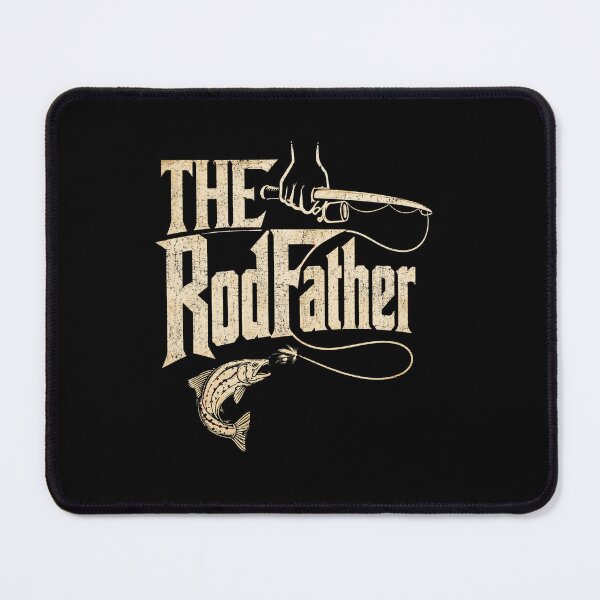 Item preview, The Rodfather Funny Fishing Dad Vintage Fisherman Typography Design designed and sold by msaloyach.