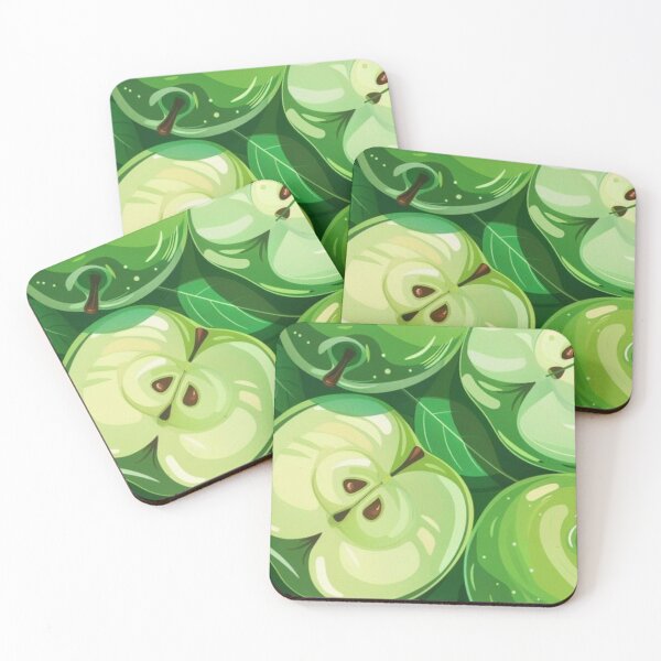 Item preview, Juicy Green Apple Fruit Pattern Glossy Summer Vector Illustration designed and sold by LYAN-STORE.