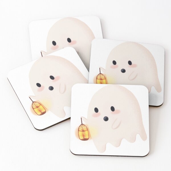Item preview, Cute Ghost with Lantern Whimsical Halloween Illustration designed and sold by StoriesInGrain.