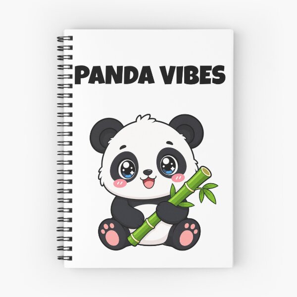 Item preview, Panda Vibes Cute Kawaii Panda with Bamboo designed and sold by BoosterShop.