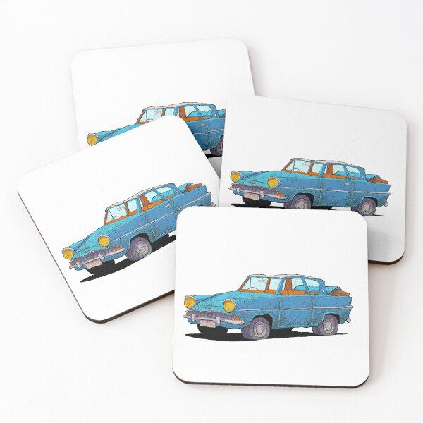 Item preview, Weasley's Flying Car – Cartoon Illustration of the Magical Ford Anglia designed and sold by The A-Press.