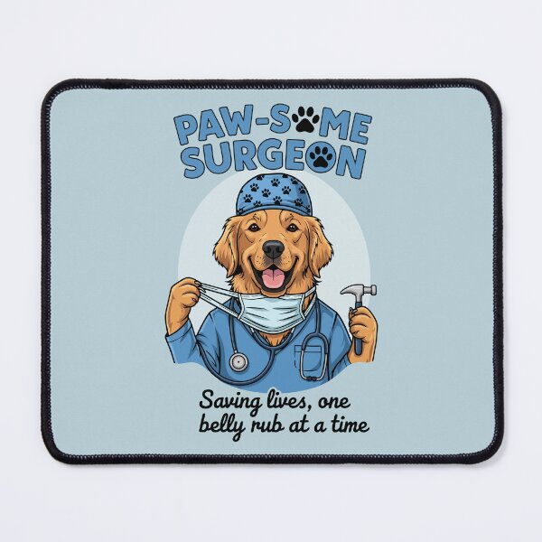 Item preview, Pawsome Surgeon Golden Retriever Dog Doctor designed and sold by Amir Faysal.