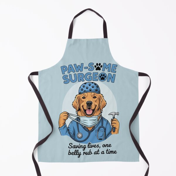 Item preview, Pawsome Surgeon Golden Retriever Dog Doctor designed and sold by Amir Faysal.