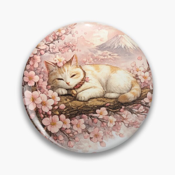 Item preview, Sakura Dream – Peaceful Japanese Cat Under Cherry Blossoms designed and sold by Cavalier-org.