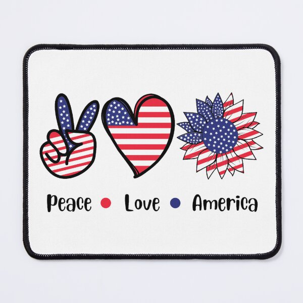 Item preview, Peace Love America 4th of July Patriotic Sunflower American Flag USA 250th Anniversary designed and sold by SHREE ART STUDIO.