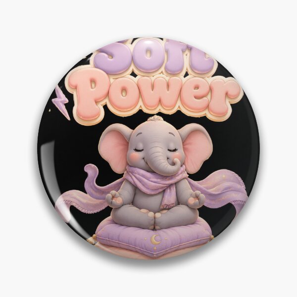 Item preview, Soft Power Cute Elephant Meditation Yoga Pastel 3D designed and sold by Sitred123.
