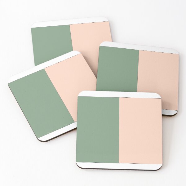 Item preview, Minimalist Sage Green and Peach Color Block designed and sold by Markedin.