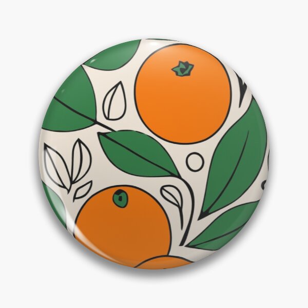 Item preview, Retro Orange Citrus Fruit Pattern Mid Century Modern Botanical Art designed and sold by LYAN-STORE.