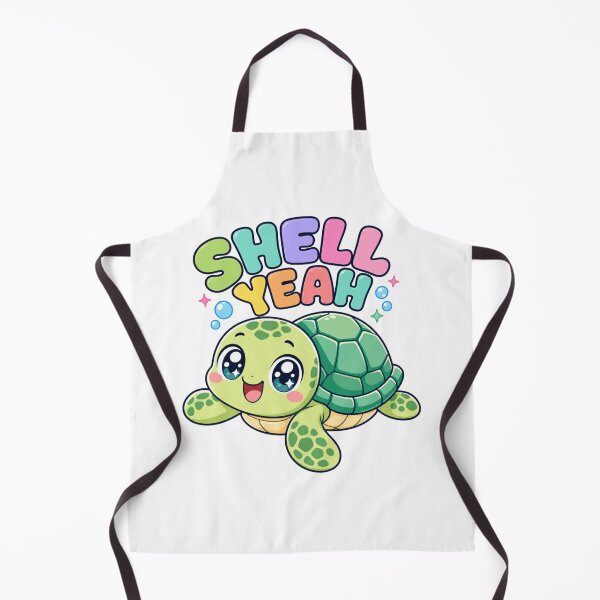 Item preview, Shell Yeah Cute Kawaii Turtle Saying designed and sold by BoosterShop.