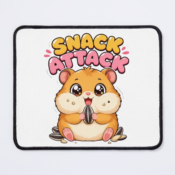 Item preview, Snack Attack Cute Kawaii Hamster Saying designed and sold by BoosterShop.
