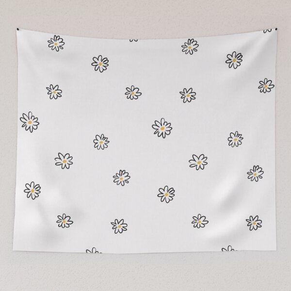 Item preview, Cute Daisy Seamless Pattern | Minimal Floral Aesthetic | White Wildflower Repeat Design designed and sold by RJACreative.
