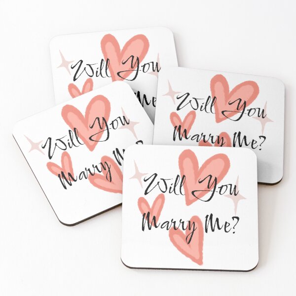 Item preview, WILL YOU MARRY ME? Typography Design designed and sold by Swati's Digital Den.