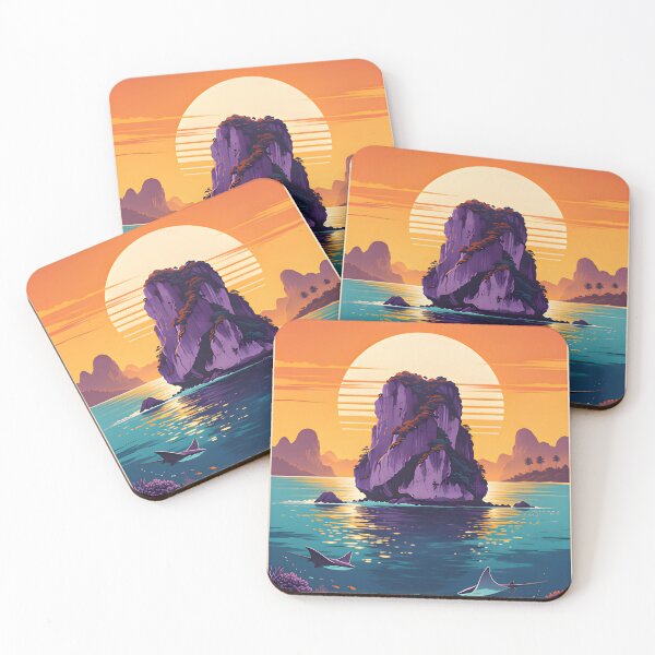 Item preview, Hin Muang – Retro Sunset Poster designed and sold by Spirit of Siam.