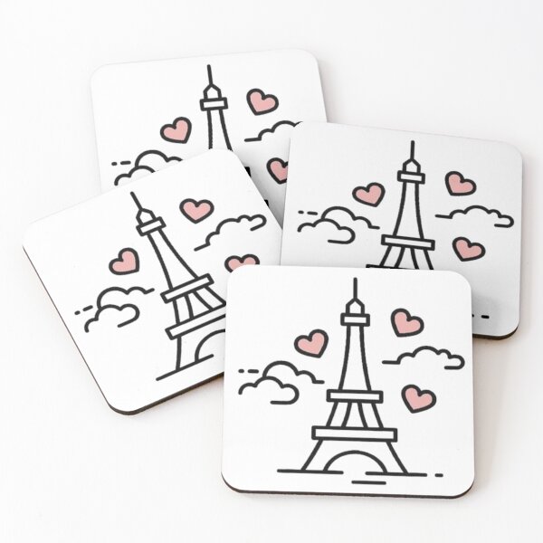 Item preview, Cute Paris Eiffel Tower Aesthetic | Minimalist French Love Hearts | Romantic Coquette Travel Design designed and sold by Louliloulita.