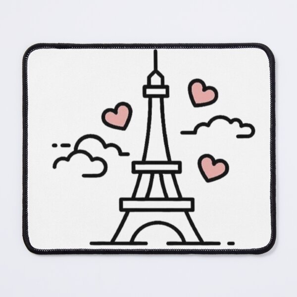 Item preview, Cute Paris Eiffel Tower Aesthetic | Minimalist French Love Hearts | Romantic Coquette Travel Design designed and sold by Louliloulita.