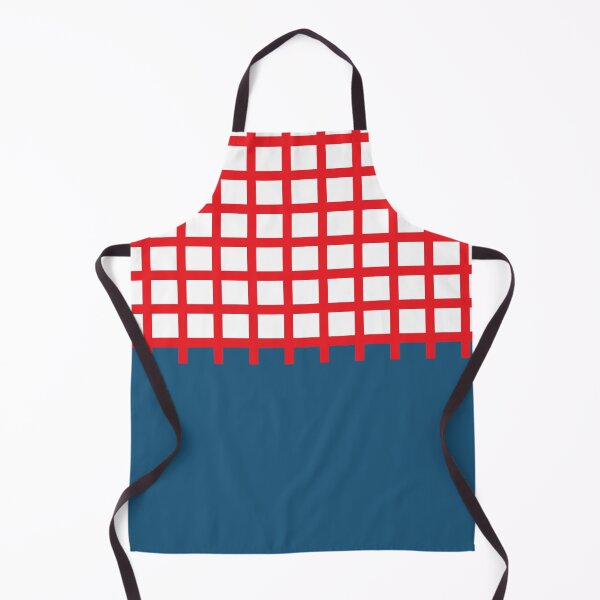 Item preview, Preppy red checkered pattern dusty blue color block designed and sold by fluffyfamcraft.