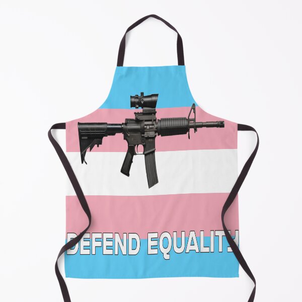 Item preview, Defend Equality Trans Pride Flag AR-15 Art Print | Trans Gun Rights Poster - Transgender Pride, Armed Queer Community, Second Amendment LGBTQ Decor & Stickers designed and sold by RevolutionToday.