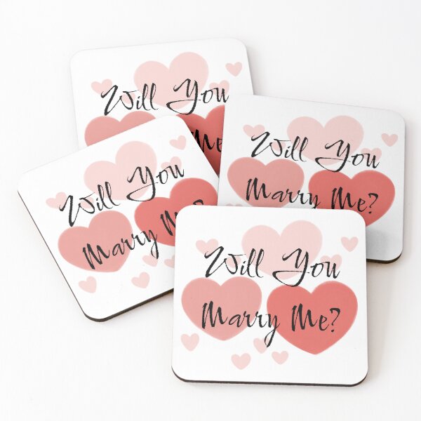 Item preview, WILL YOU MARRY ME? Typography Design designed and sold by Swati's Digital Den.