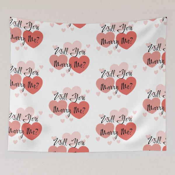 Item preview, WILL YOU MARRY ME? Typography Design designed and sold by Swati's Digital Den.