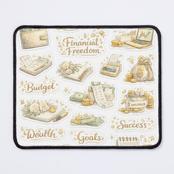 Item preview, Finance Planner Sticker Sheet  designed and sold by RedSwagStore.