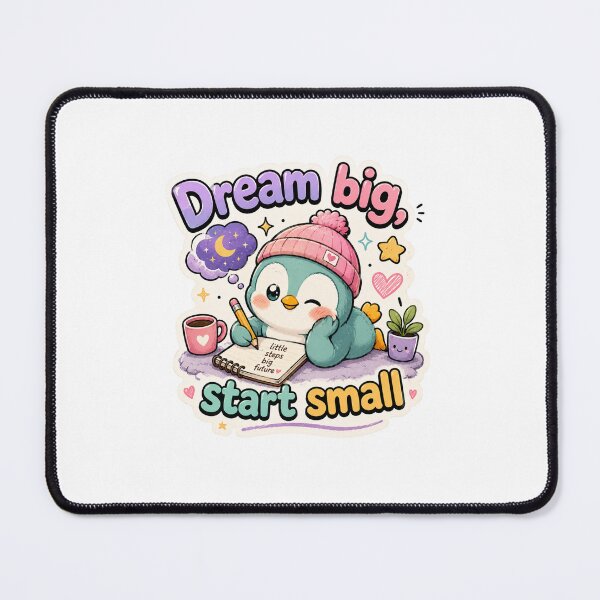Item preview, Cute Penguin Dream Big Start Small Sticker designed and sold by Snikdha.