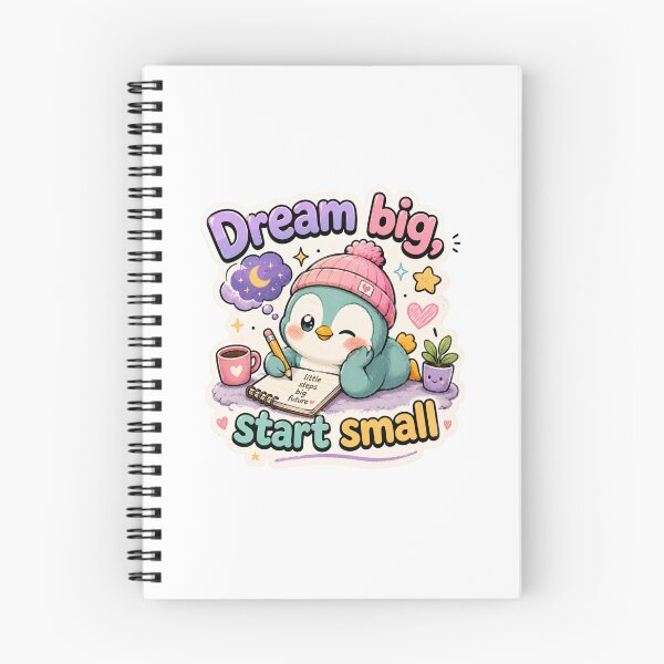 Item preview, Cute Penguin Dream Big Start Small Sticker designed and sold by Snikdha.