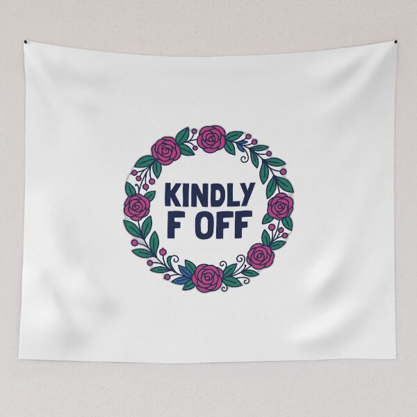 Item preview, Kindly F Off Sarcastic Floral Wreath designed and sold by ryanguas.