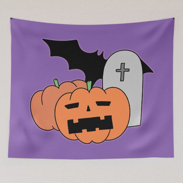 Item preview, Cute Halloween Spooky Pumpkins with Bat and Tombstone designed and sold by ubborn.