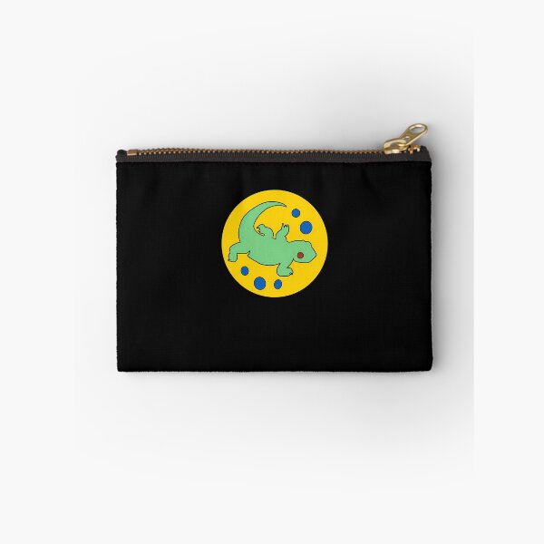 Item preview, Lizard Silhouette on a Bright Yellow Circle with Blue Bubbles designed and sold by gogo-o-ArT.