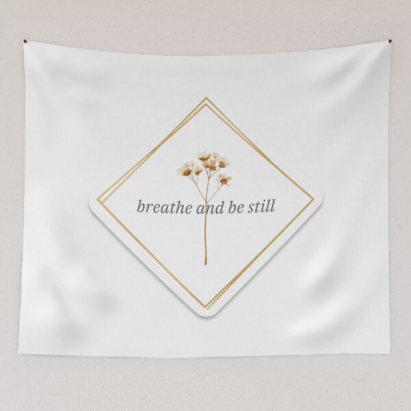 Item preview, Breathe and Be Still – Spiritual Self Care Quote Artwork designed and sold by CosmicQuietLab.