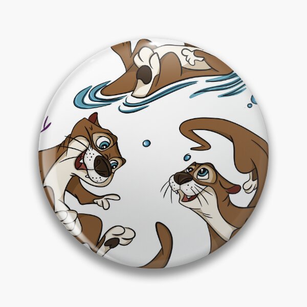 Item preview, Cute Otter Sticker Pack Funny Cartoon Sea Otters Swimming designed and sold by LYAN-STORE.