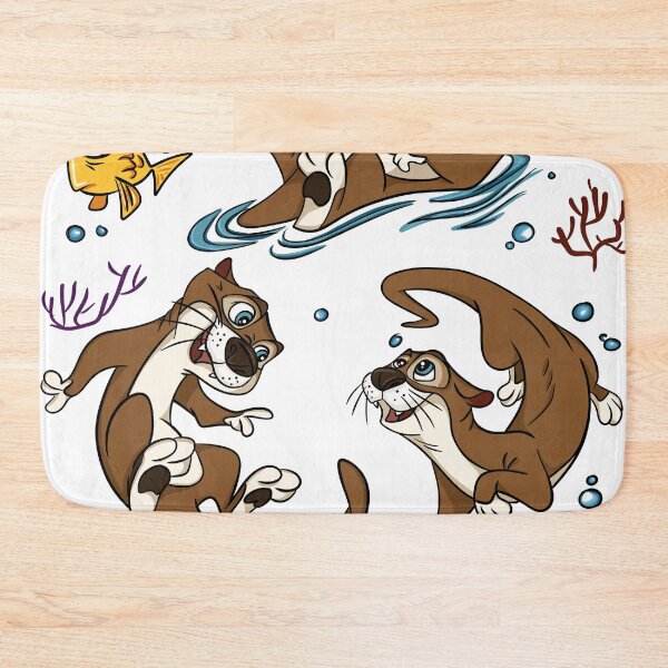 Item preview, Cute Otter Sticker Pack Funny Cartoon Sea Otters Swimming designed and sold by LYAN-STORE.