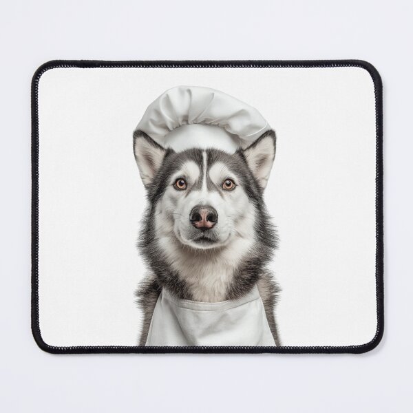 Item preview, Funny Siberian Husky Dog Chef Realistic Animal Cooking Humor Art designed and sold by LazyOwlStore.