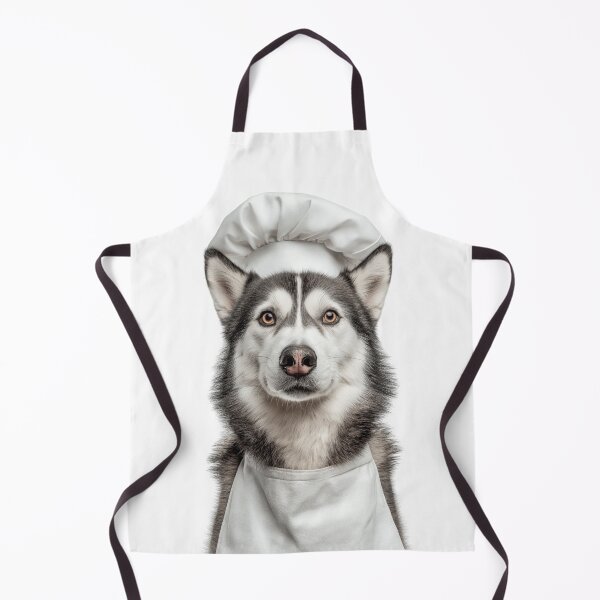 Item preview, Funny Siberian Husky Dog Chef Realistic Animal Cooking Humor Art designed and sold by LazyOwlStore.