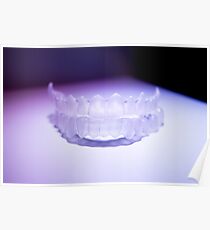 Invisible dental teeth brackets tooth aligners plastic braces retainers to straighten teeth Poster