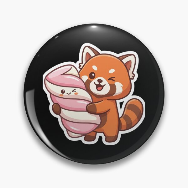 Item preview, Cute Kawaii Red Panda Marshmallow Candy designed and sold by MagsMarC.