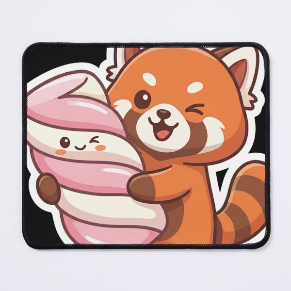 Item preview, Cute Kawaii Red Panda Marshmallow Candy designed and sold by MagsMarC.