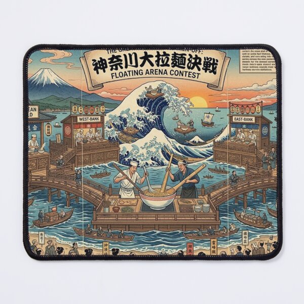 Item preview, Poster the great ramen off kanagawa designed and sold by grisellamarten.