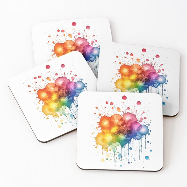 Item preview, Rainbow Paint Splash – Colorful Abstract Art designed and sold by helgekerler.