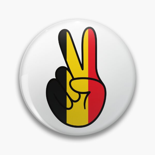 Item preview, Belgium Flag Peace Hand Symbol designed and sold by teeperfect.