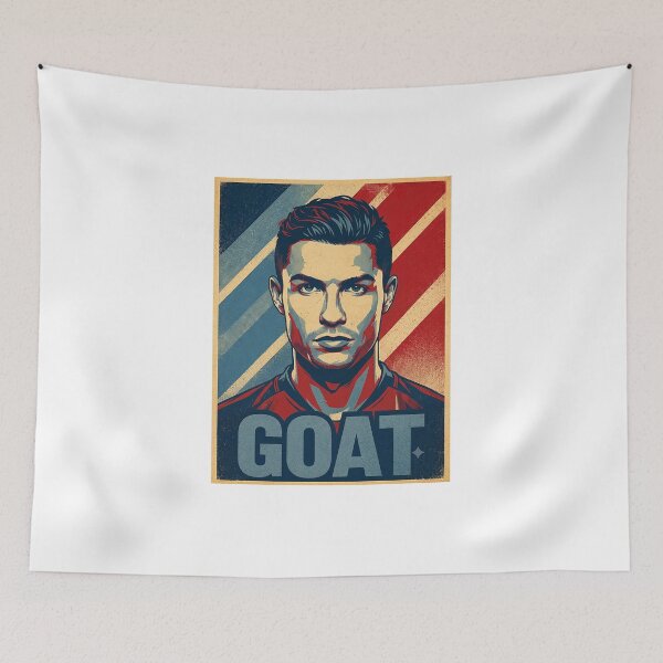 Item preview, Cristiano Ronaldo G.O.A.T Typography designed and sold by SechainMailo.