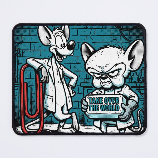 Item preview, Take Over The World Retro 90s Cartoon Mice Pop Art designed and sold by AdyKurniawan.